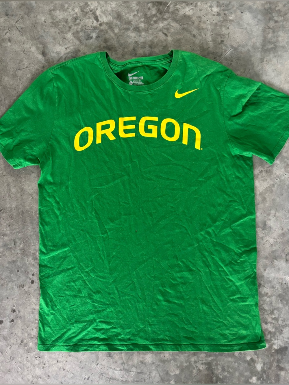 Nike Green Tee with Yellow Oregon Print